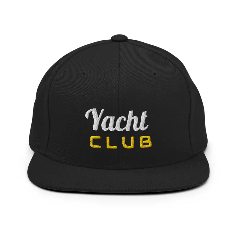 Yacht Club Yellow Print Snapback