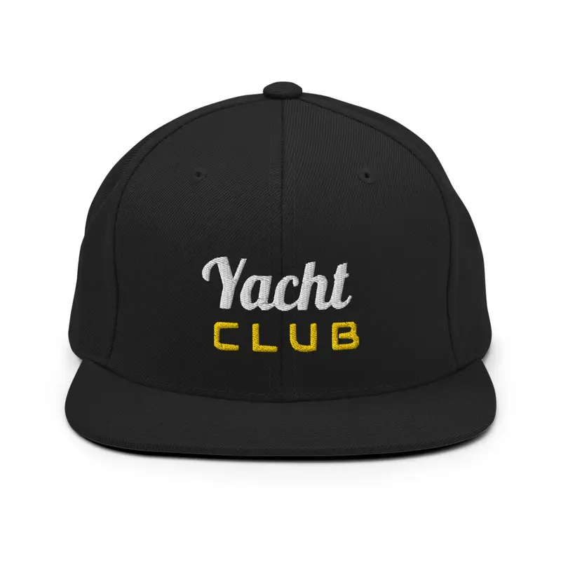 Yacht Club Yellow Print Snapback